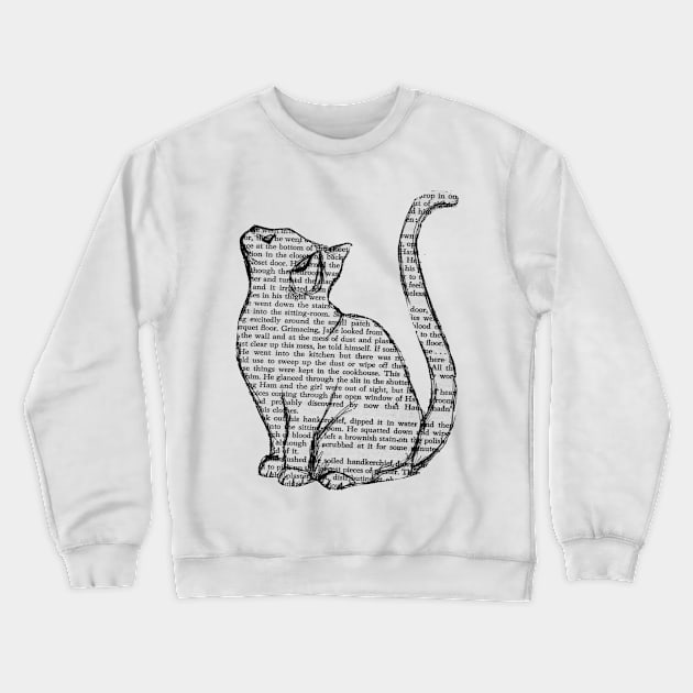 books and cats and books and cats Crewneck Sweatshirt by AUDREYHELLADOPE